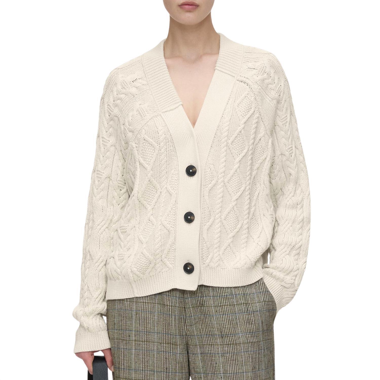 New Closed Organic Cotton Cardigan In Ivory